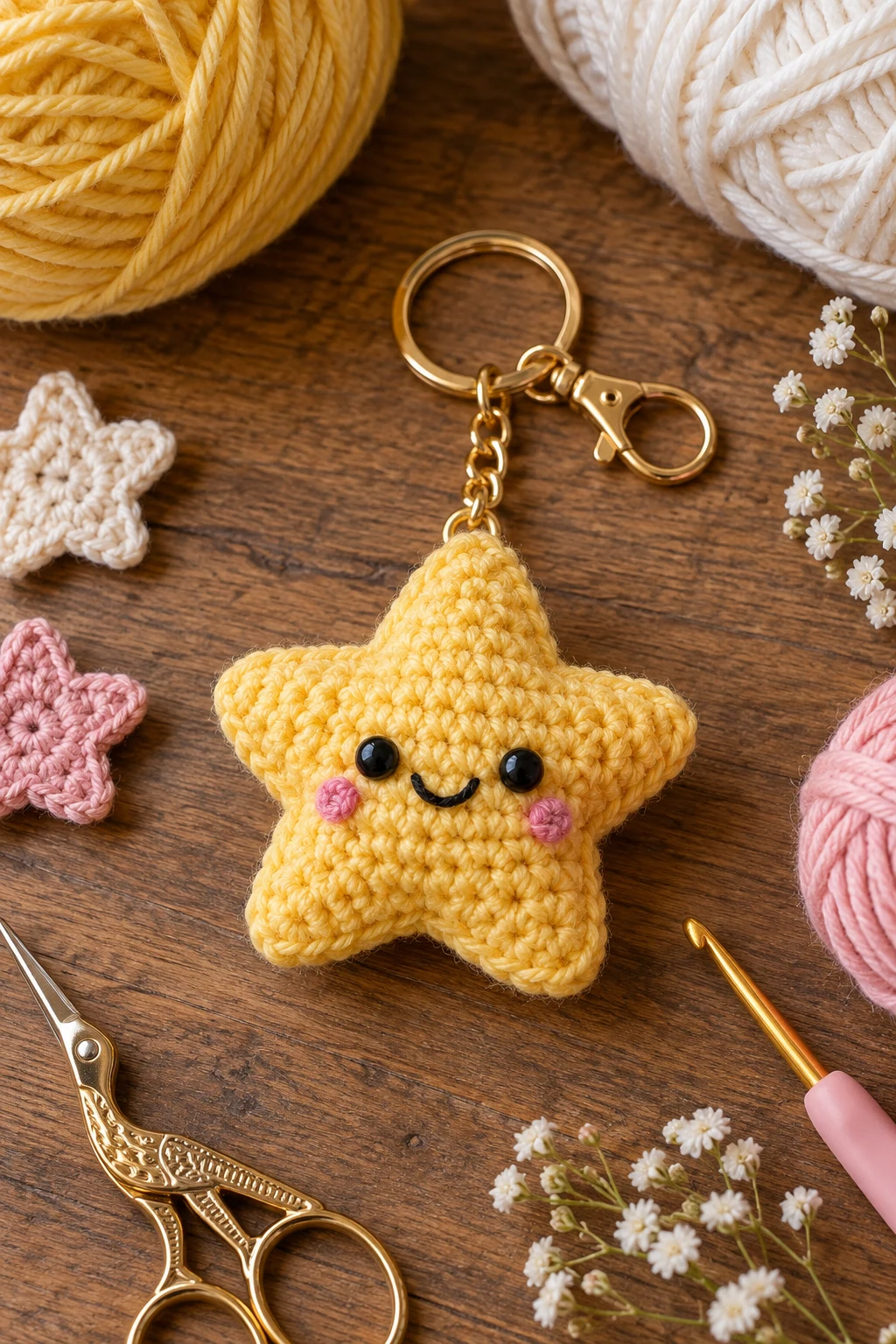 Crochet Star Keychain — crochet keychain ideas style outfit