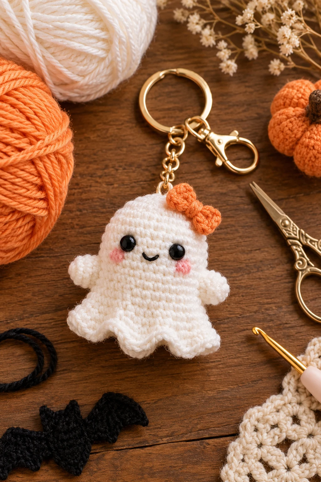 Crochet Ghost Keychain — crochet keychain ideas style outfit