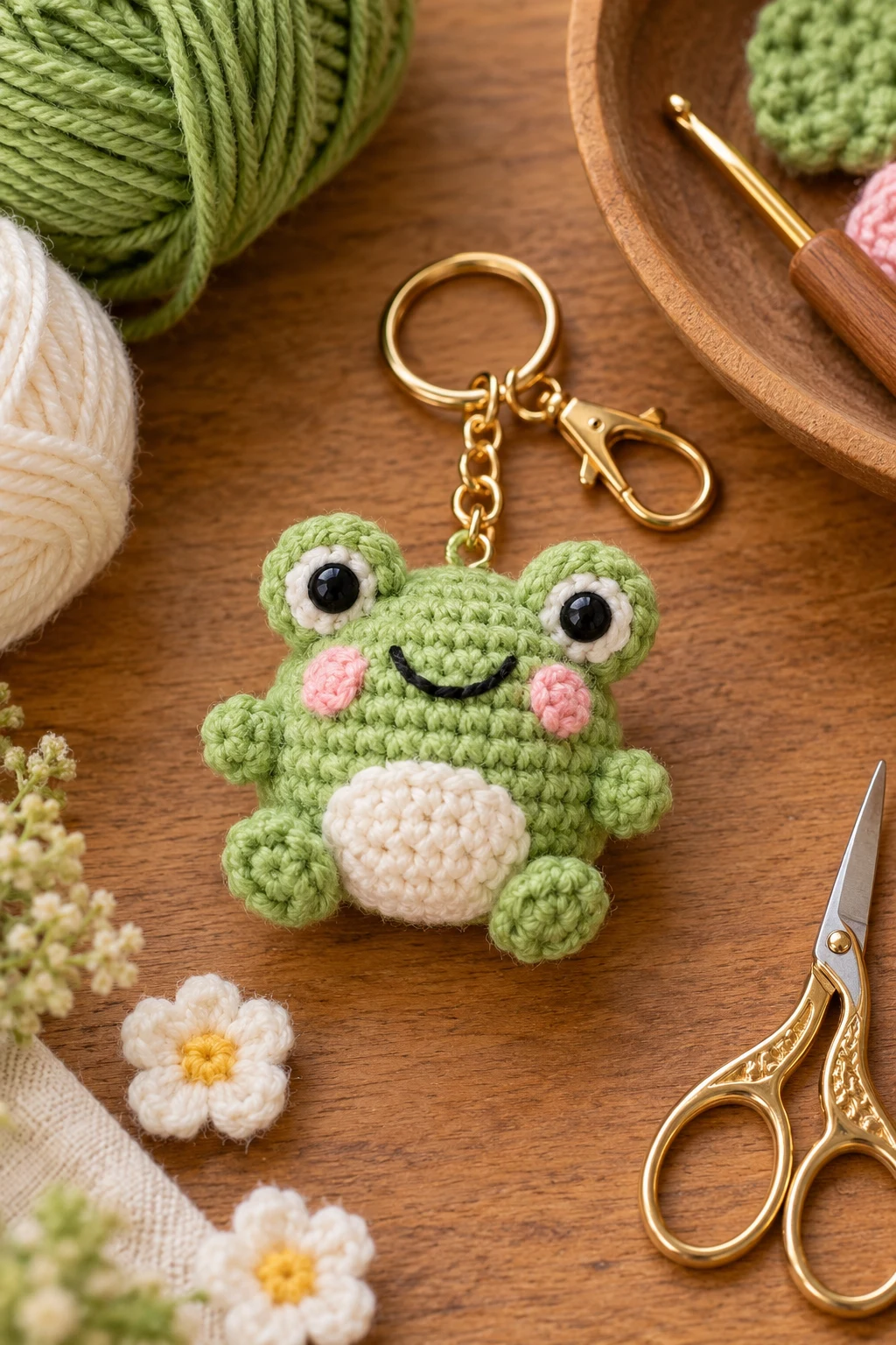 Crochet Frog Keychain — crochet keychain ideas style outfit