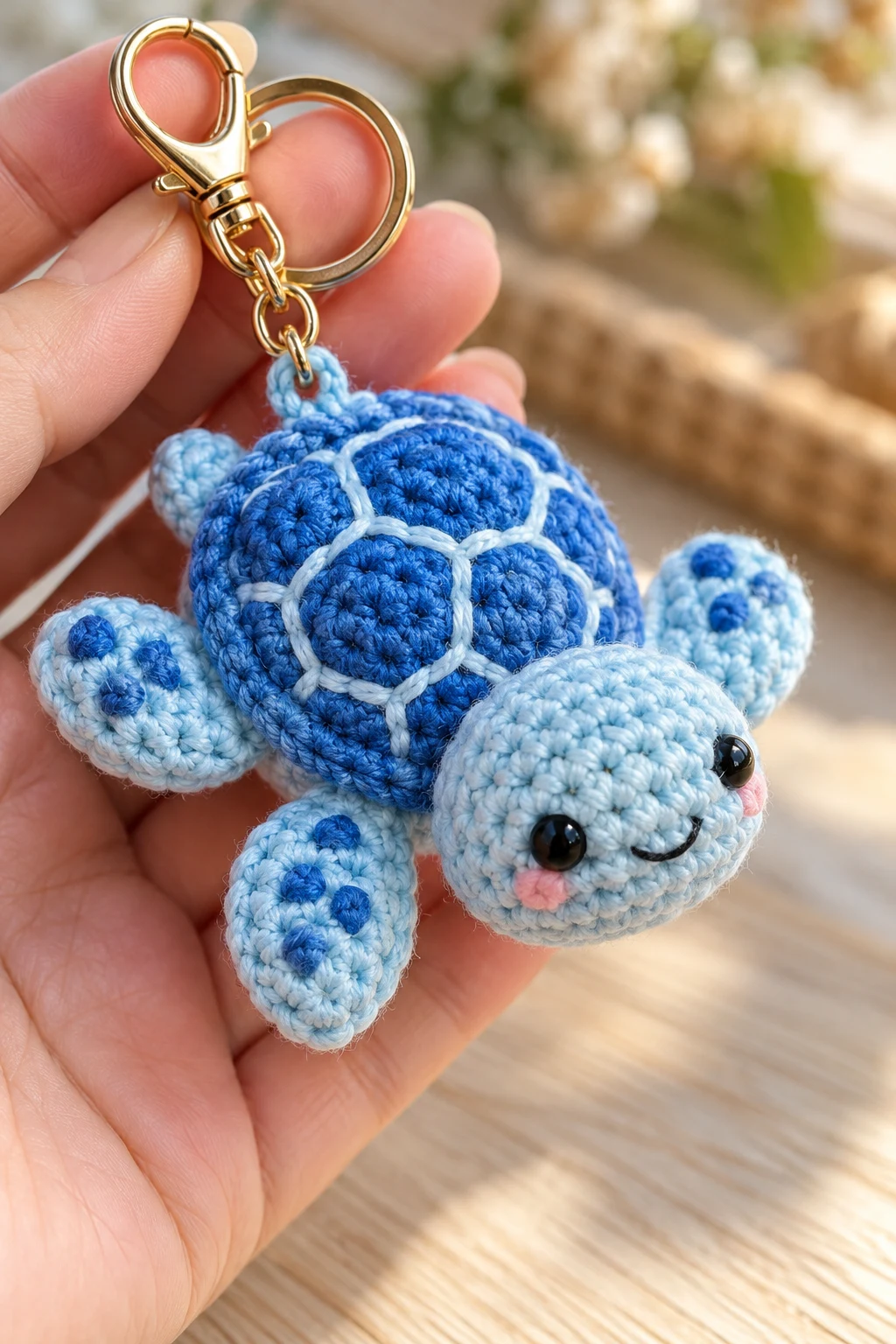 Adorable Mini Crochet Turtle Keychain — crochet keychain inspo style outfit