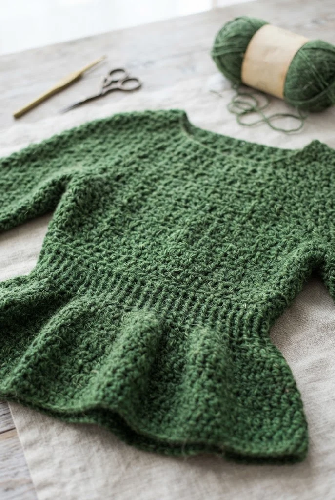 The Crocette Peplum Pullover — crochet loose sweater pattern free style outfit