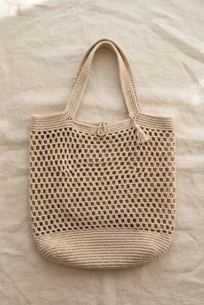 Classic Market Tote — crochet mesh bag pattern free