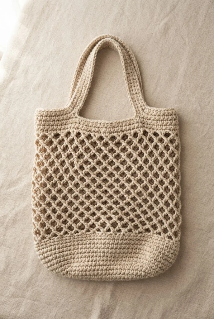 Quick Weekend Project Tote — crochet mesh bag pattern free