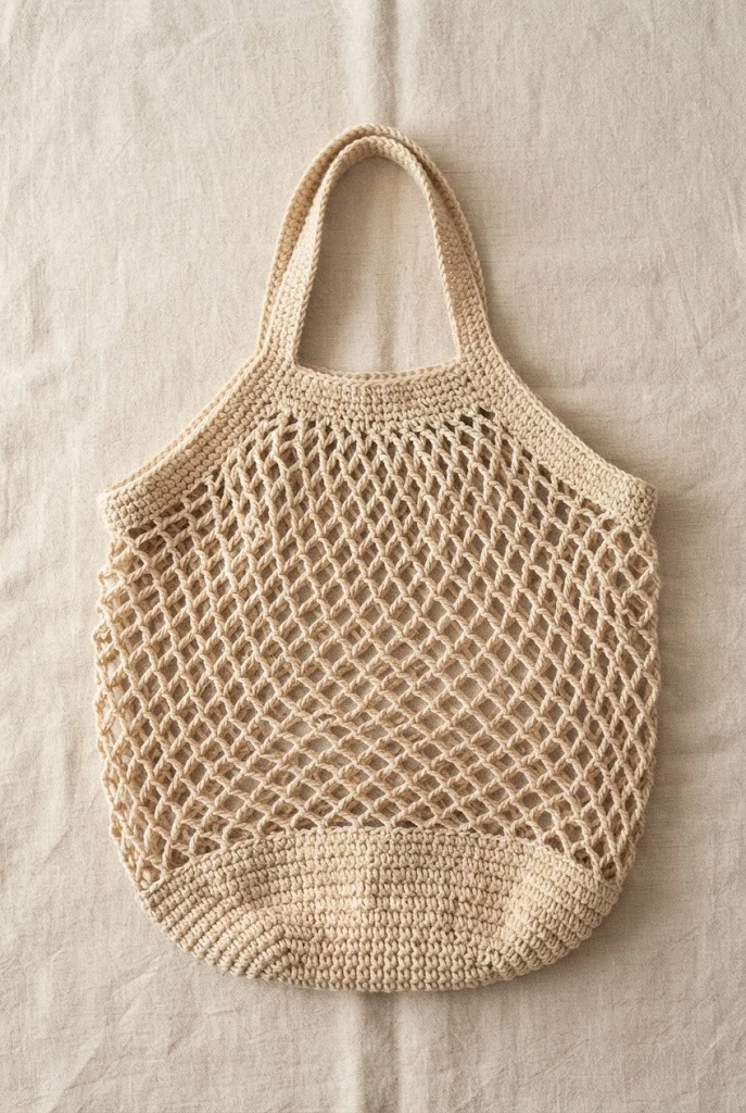 Farmers Market Net Bag — crochet mesh bag pattern free