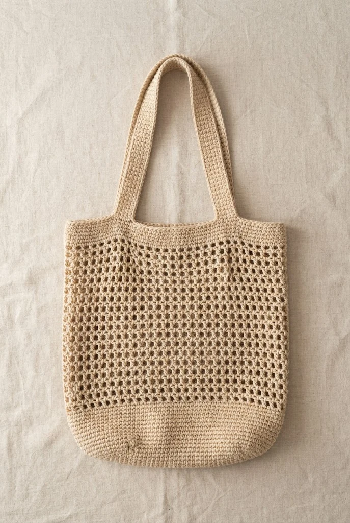 Sturdy Shoulder Strap Tote — crochet mesh bag pattern free