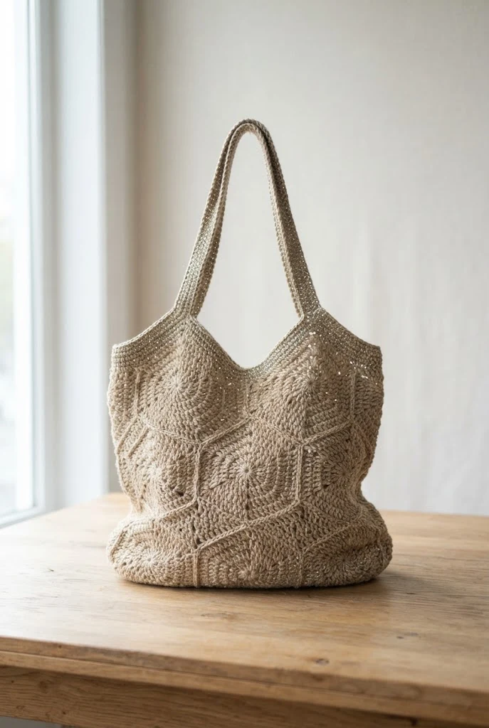 The Classic Breeze Market Tote — crochet mesh tote bag style outfit