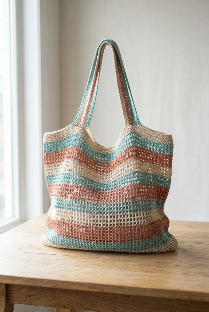 Oversized Poolside Cabana Bag — crochet mesh tote bag style outfit
