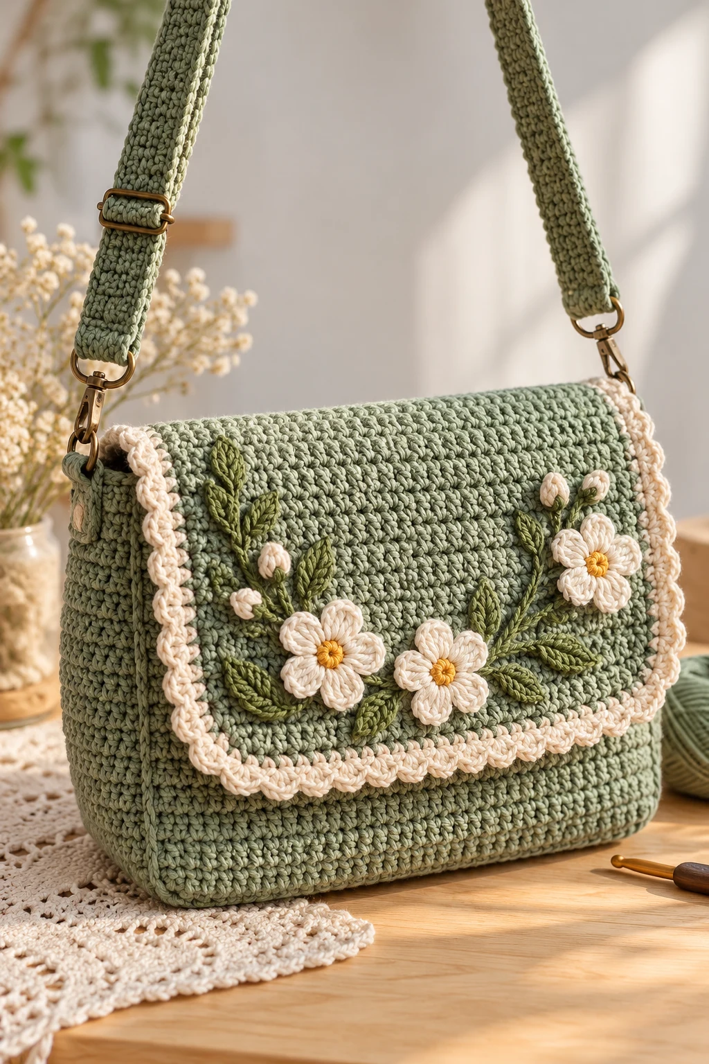 crochet messenger bag tutorial — Outfit 12 — crochet messenger bag tutorial style outfit
