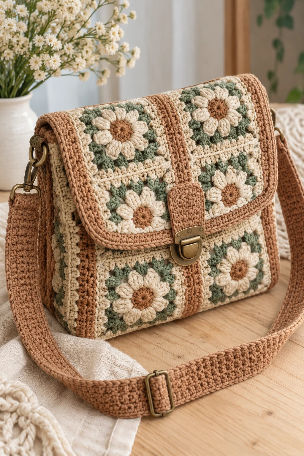 crochet messenger bag tutorial — Outfit 14 — crochet messenger bag tutorial style outfit