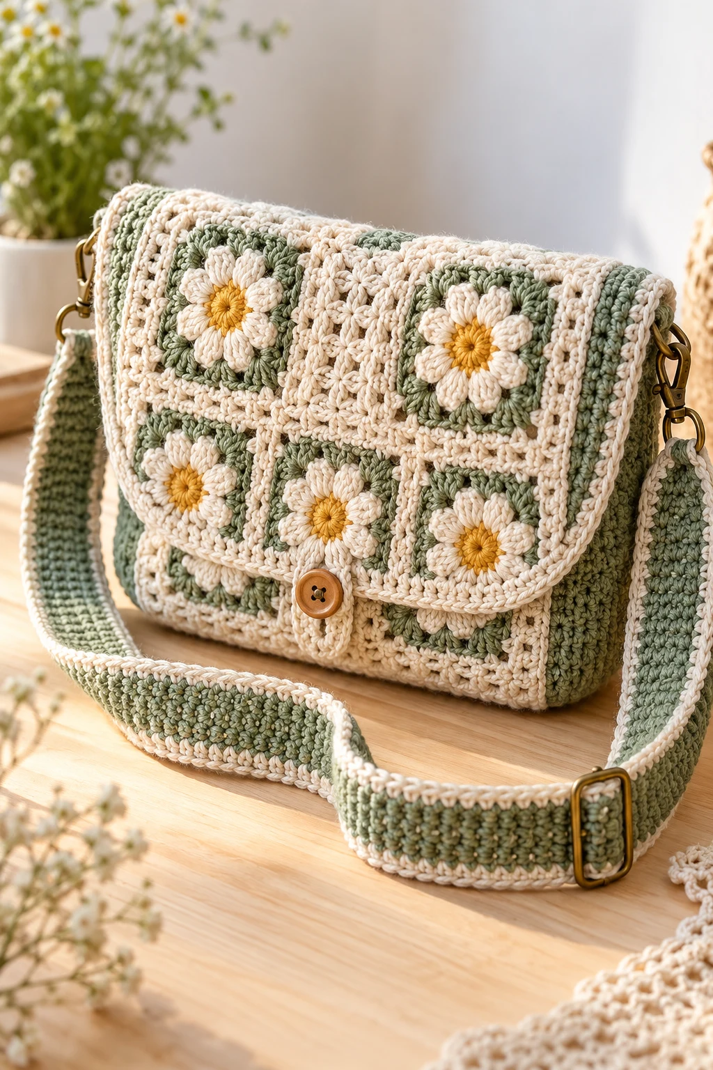 crochet messenger bag tutorial — Outfit 9 — crochet messenger bag tutorial style outfit