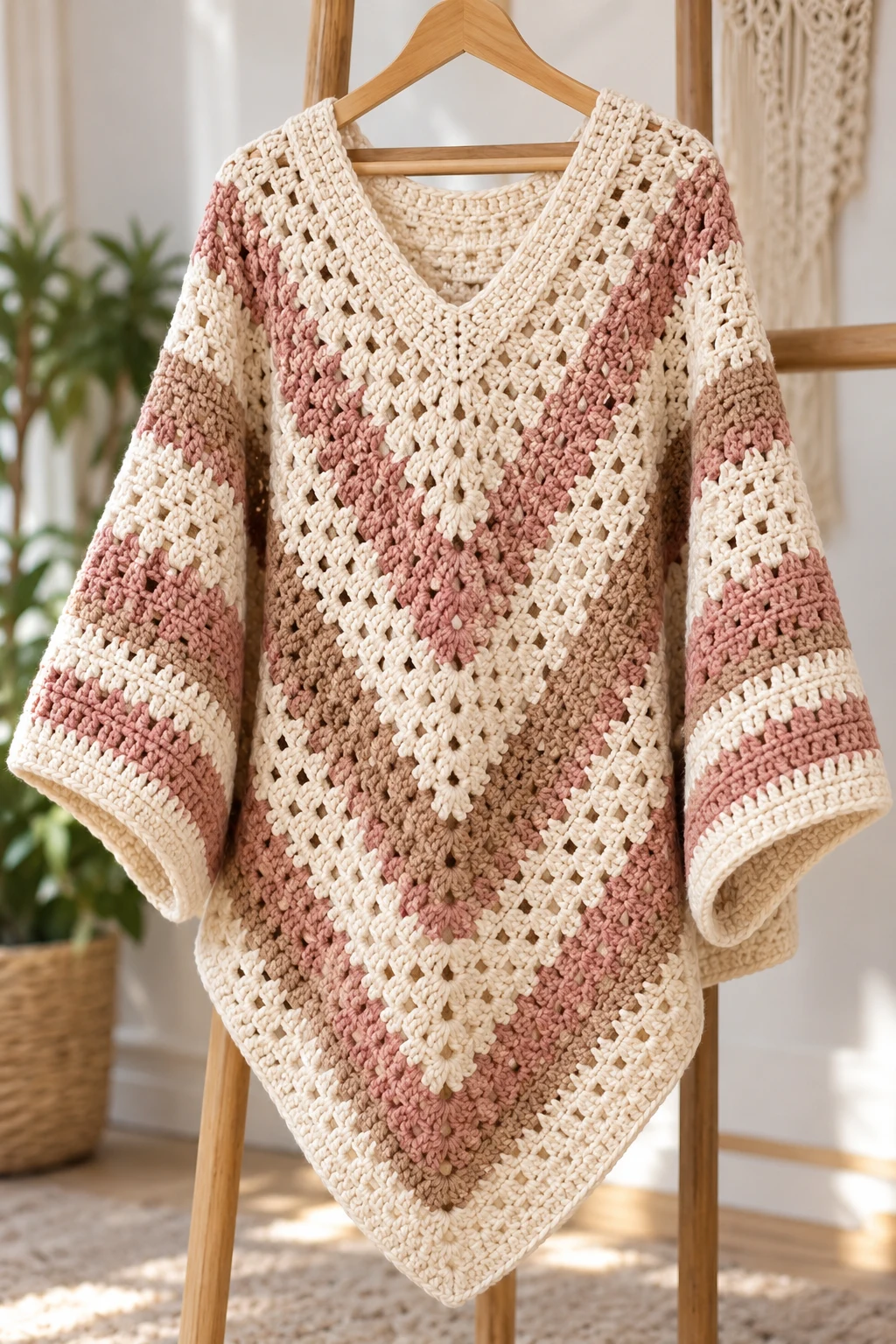 The Crochet Poncho With Sleeves — crochet poncho