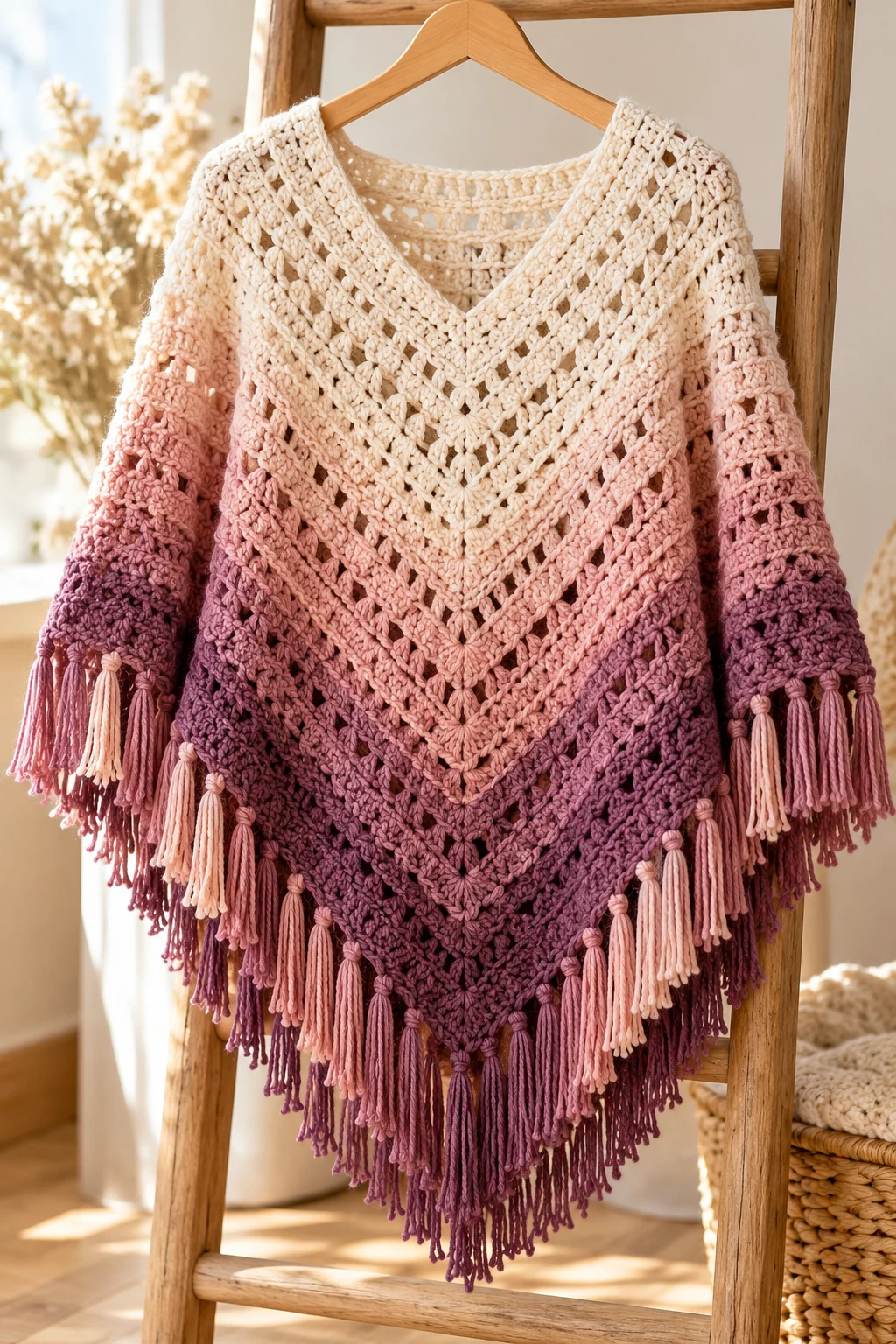 The Elegant Ombre Crochet Poncho — crochet poncho