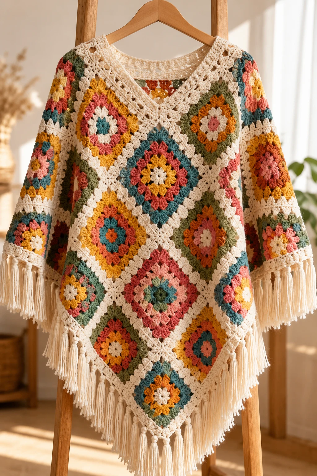 The Granny Square Crochet Poncho — crochet poncho