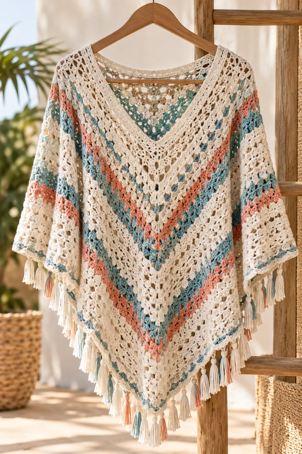 The Summer Cotton Crochet Poncho — crochet poncho