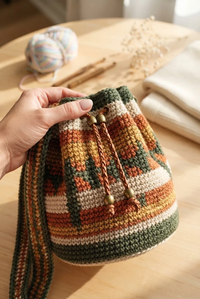 The Mosaic Colorwork Bucket Bag — crochet projects bag