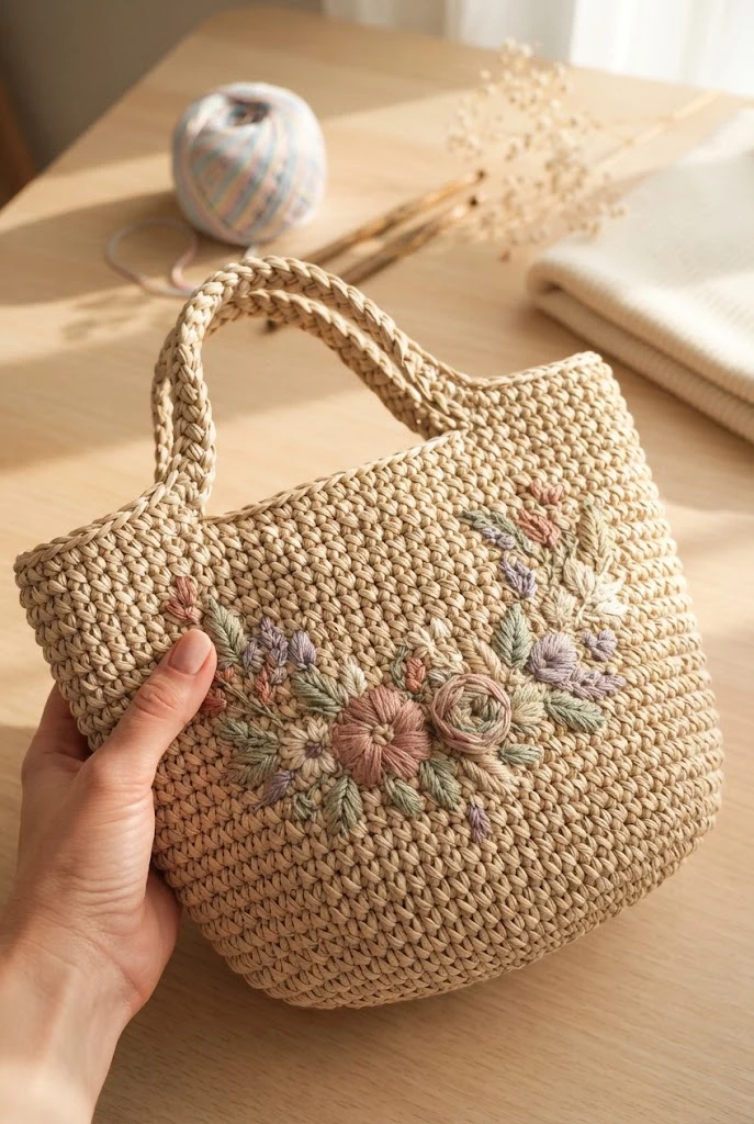 The French Country Straw-Style Tote — crochet projects bag