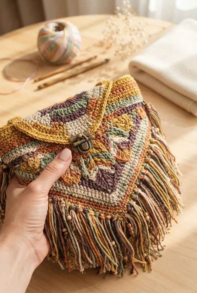 The Bohemian Fringe Festival Bag — crochet projects bag