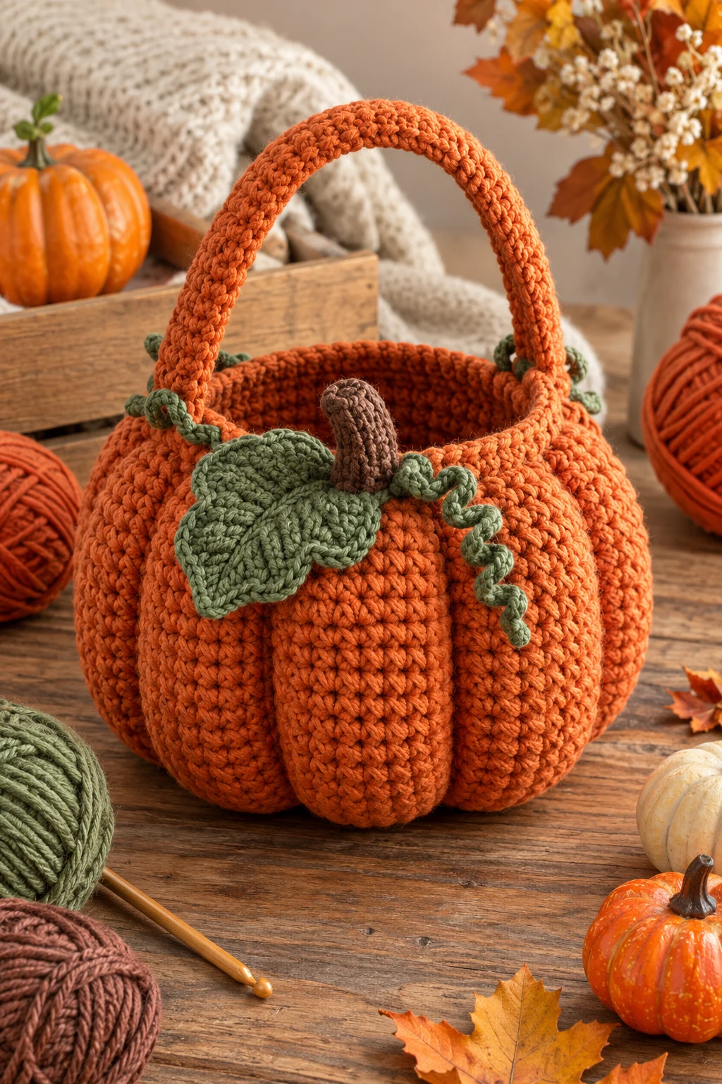Crochet Pumpkin Basket Bag — crochet pumpkin bag style outfit