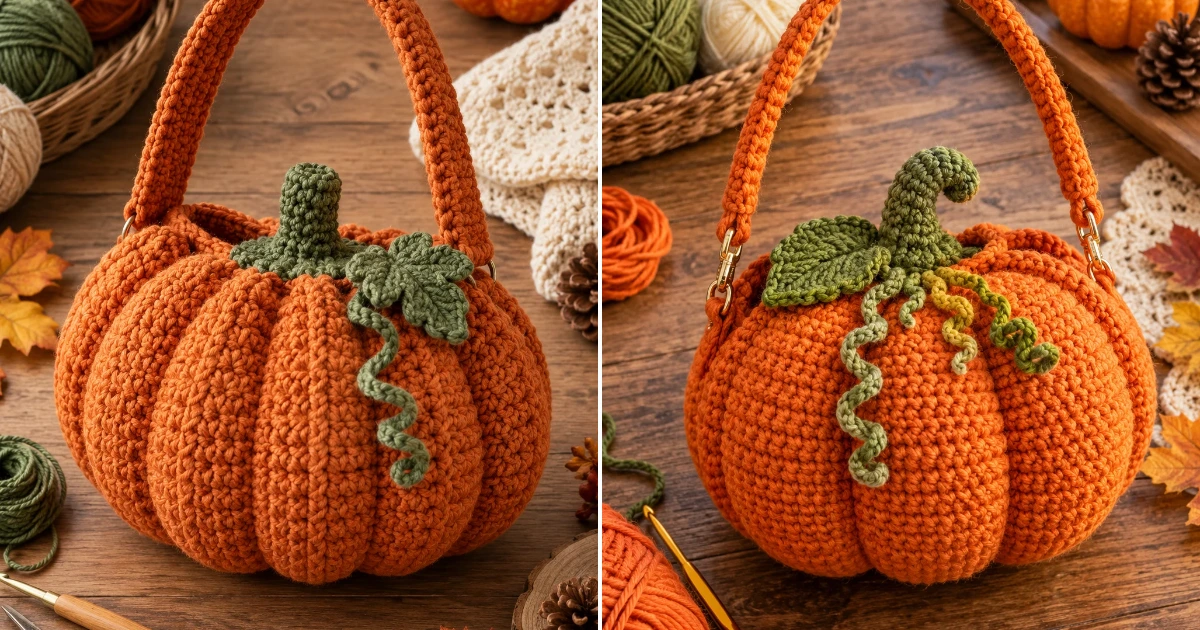15 Crochet Pumpkin Bag Ideas for Fall crochet pumpkin bag