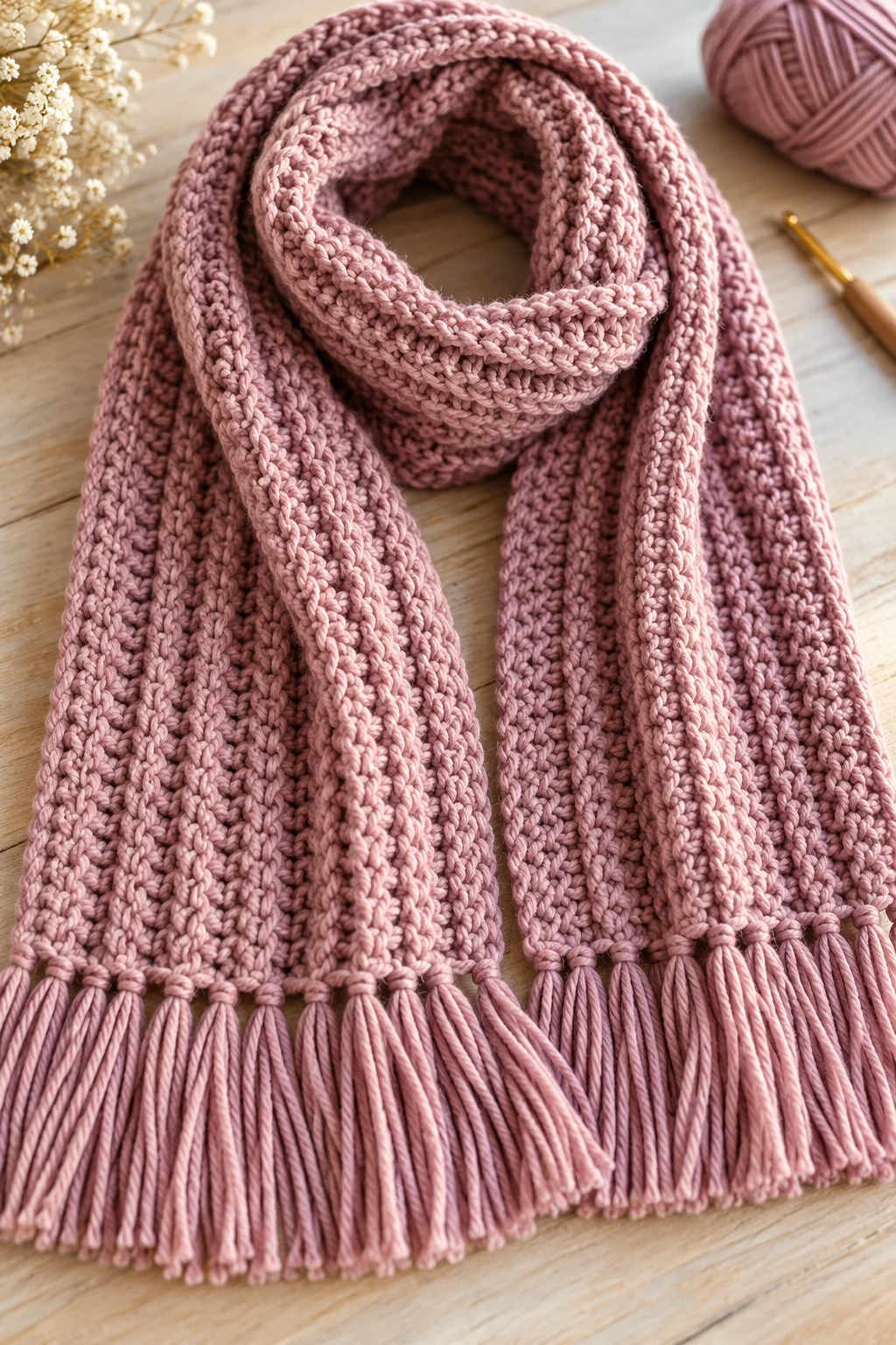The Elegant Ribbed Crochet Scarf — crochet scarf pattern free