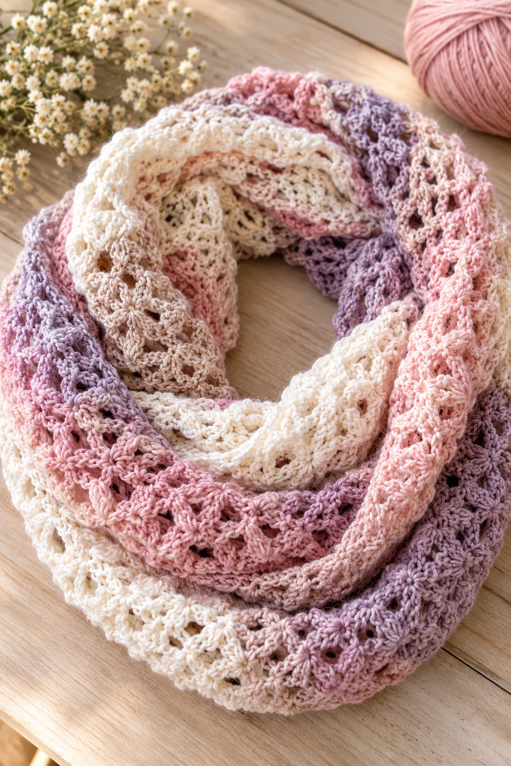 The Airy Crochet Infinity Scarf — crochet scarf pattern free