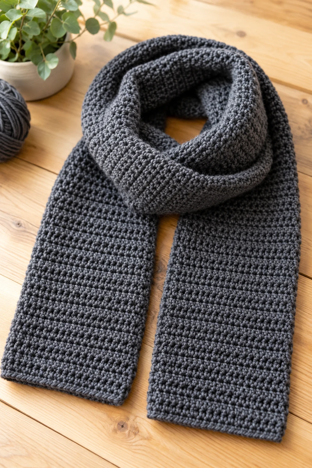 The Men's Minimalist Crochet Scarf — crochet scarf pattern free