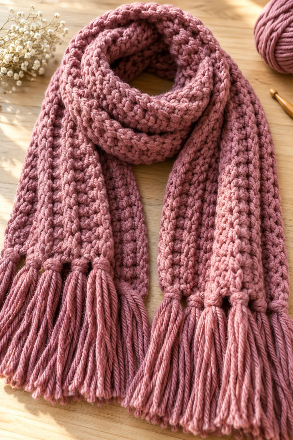 The Chunky Fringe Statement Scarf — crochet scarf pattern free