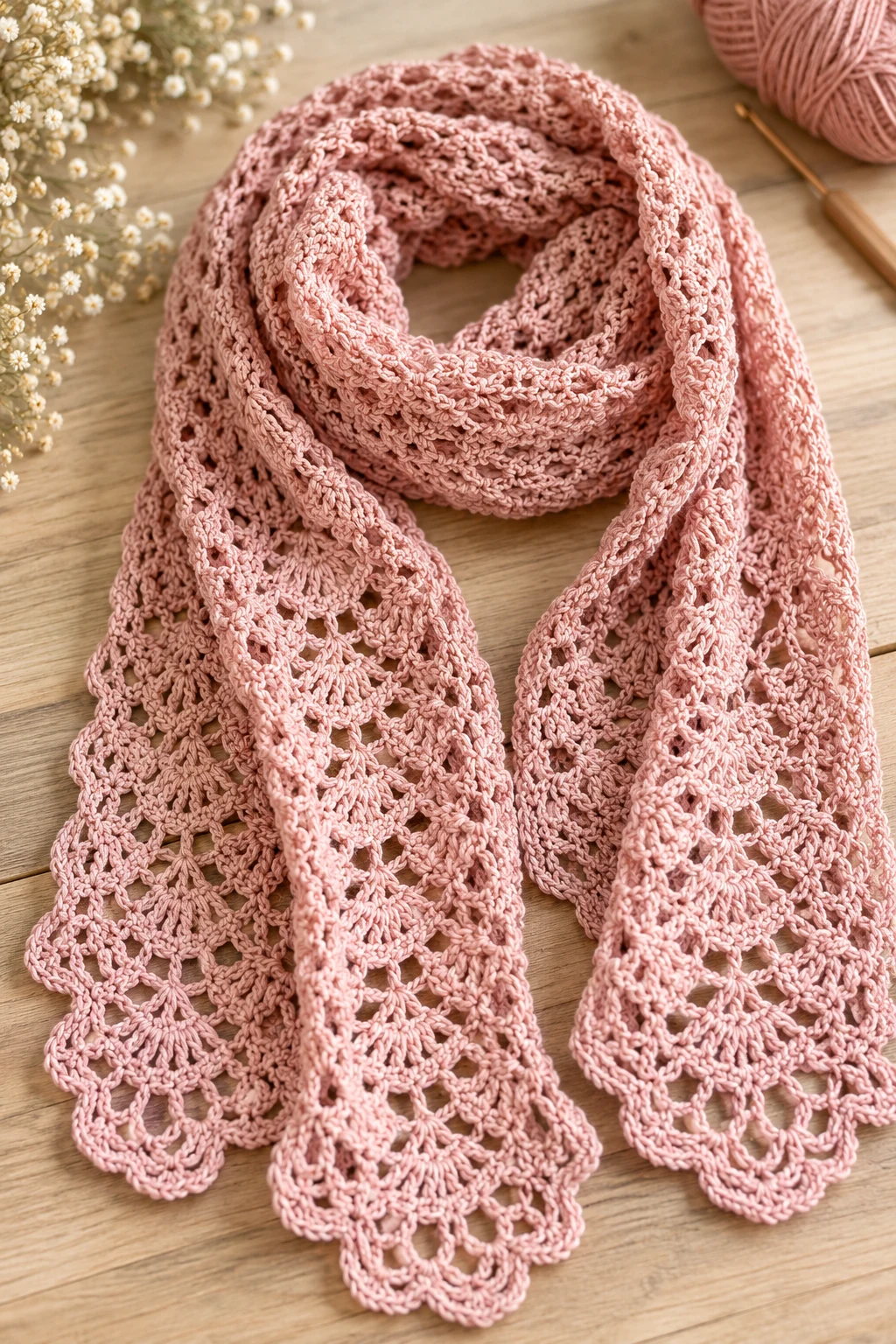 The Delicate Lace Crochet Scarf — crochet scarf pattern free