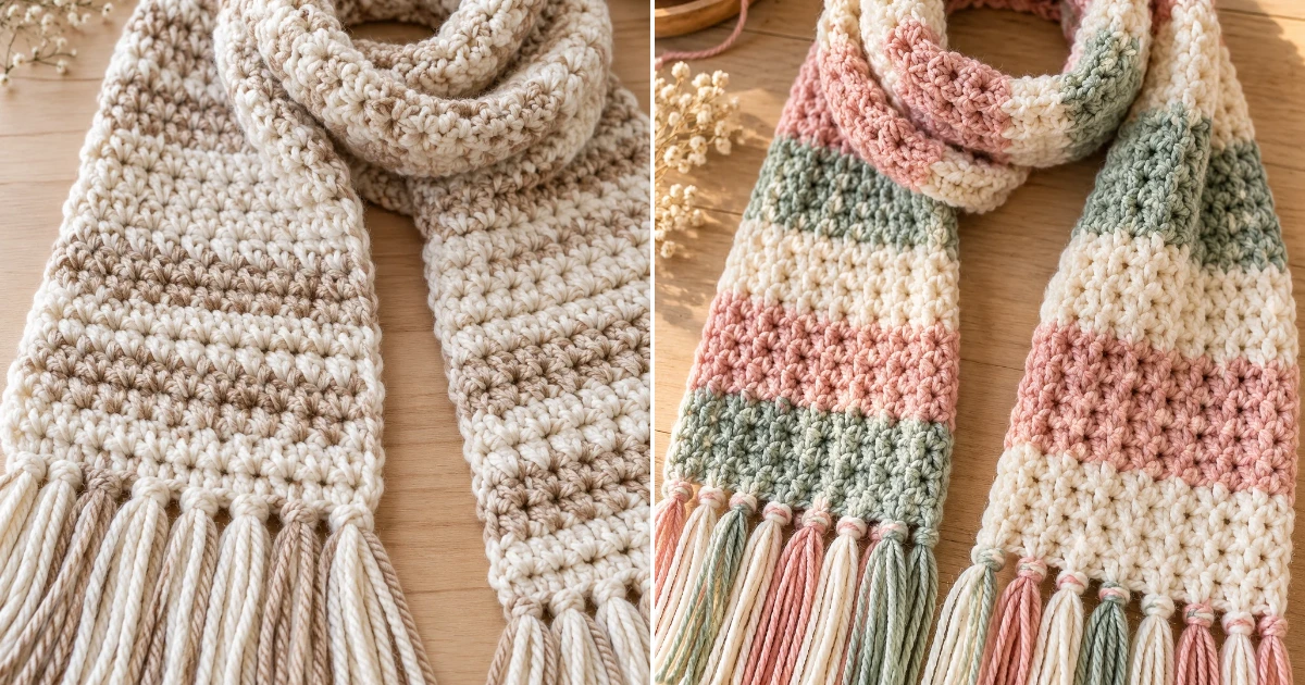 Crochet scarf pattern free: 12 Gorgeous DIY Ideas for crochet scarf pattern free