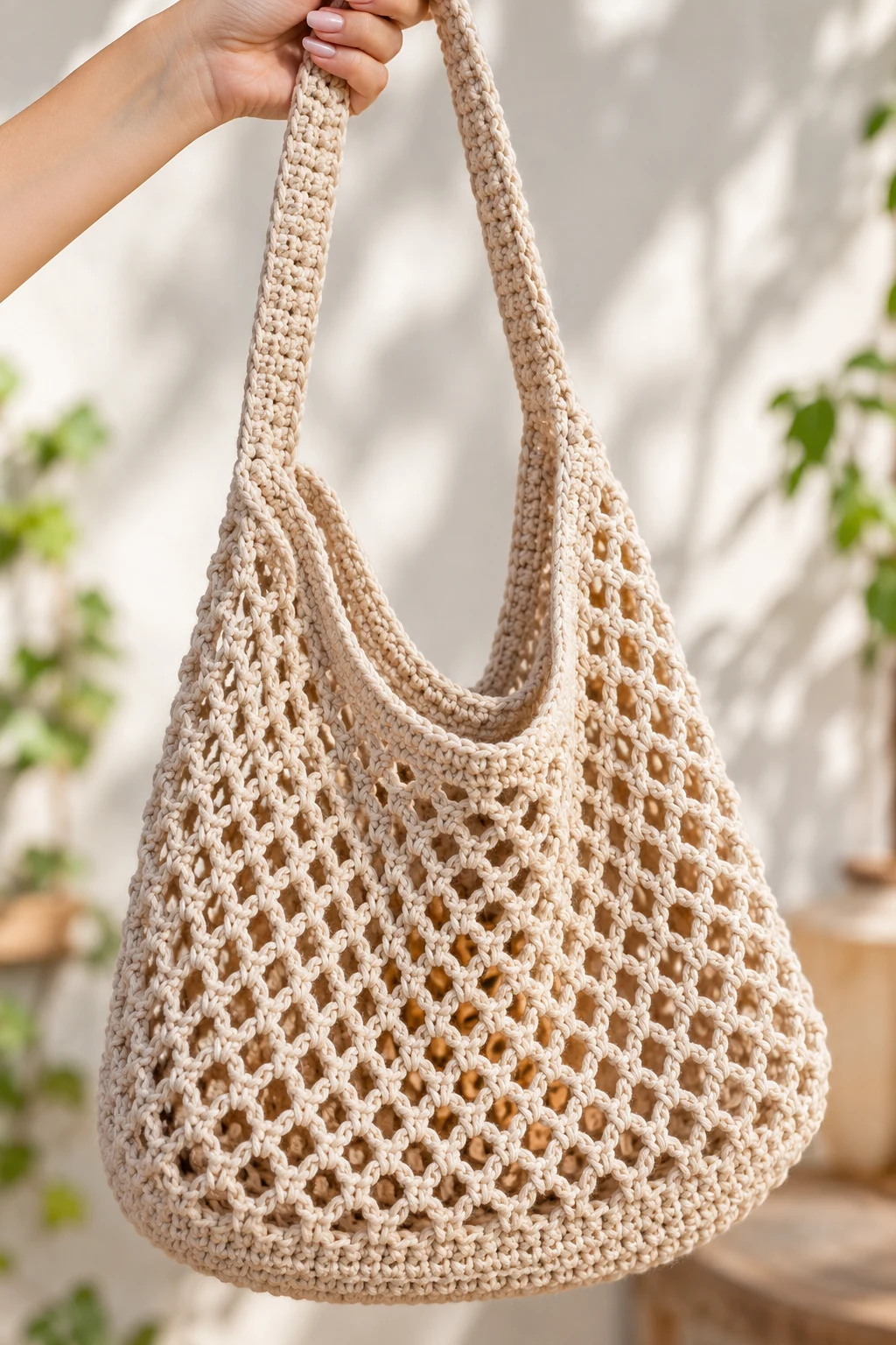 Crochet Mesh Shoulder Bag — crochet shoulder bag pattern