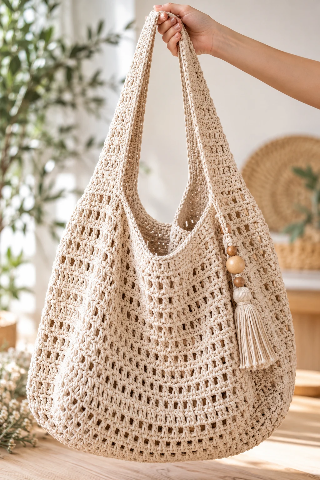 Oversized Crochet Market Shoulder Bag — crochet shoulder bag pattern