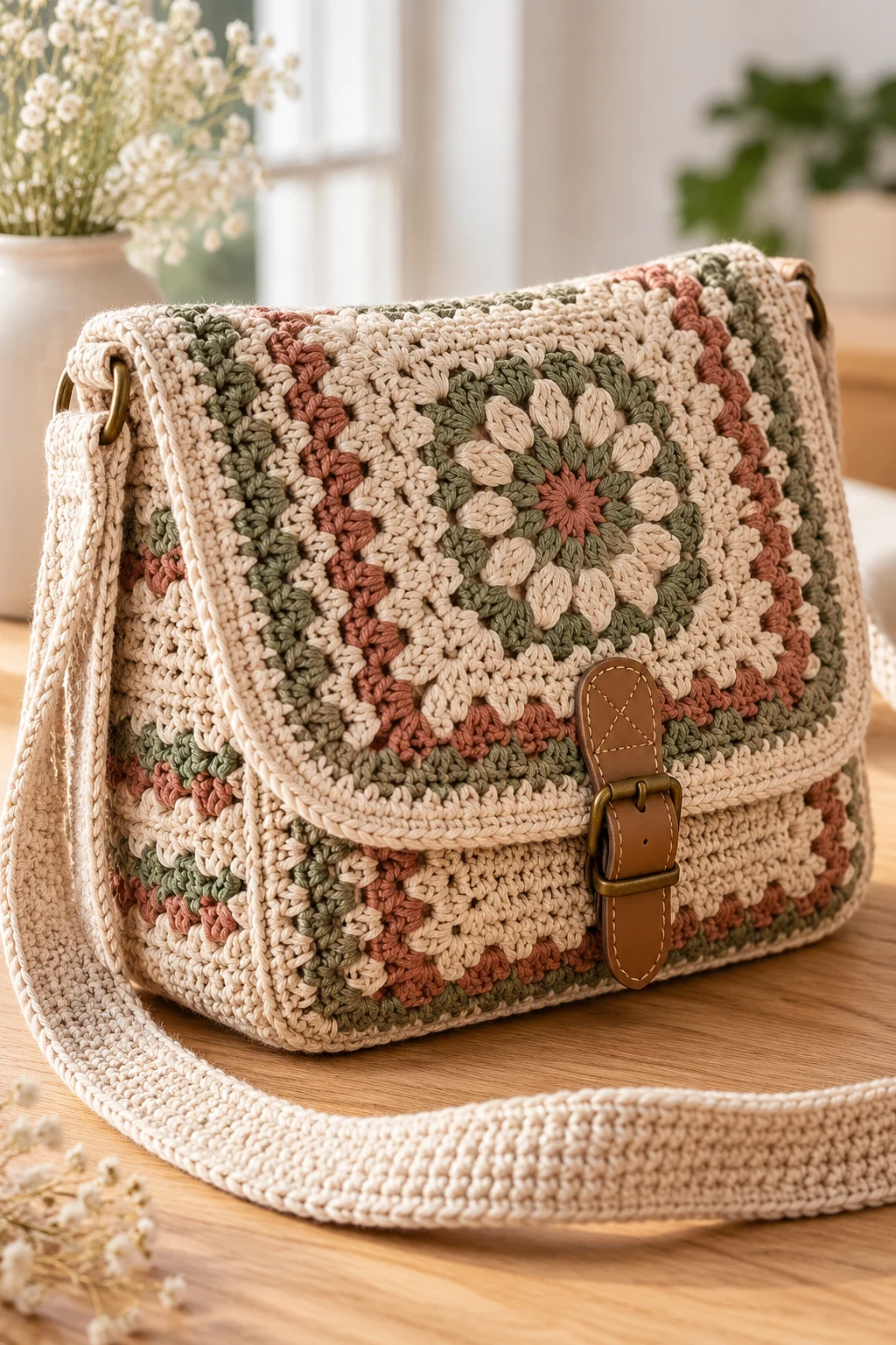 Crochet Messenger Shoulder Bag — crochet shoulder bag pattern