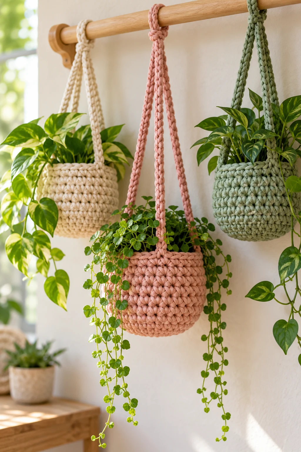 Crochet Simple Hanging Baskets — crochet simple style outfit