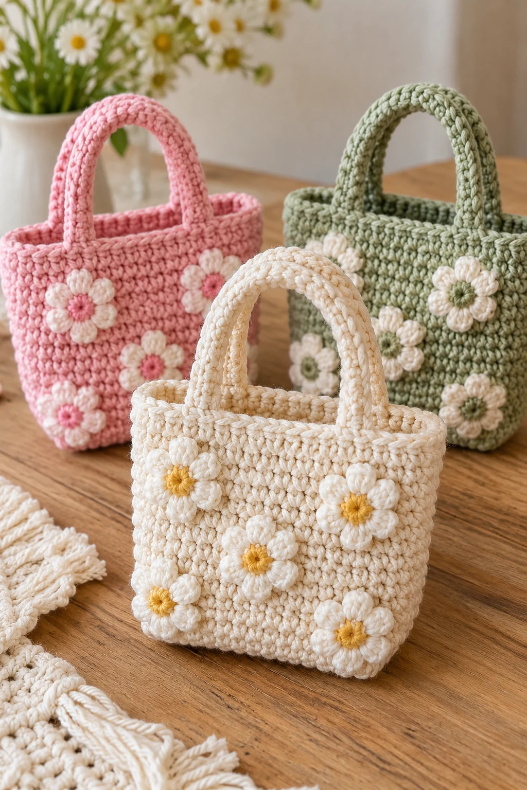Easy Crochet Mini Tote Bags — crochet simple style outfit