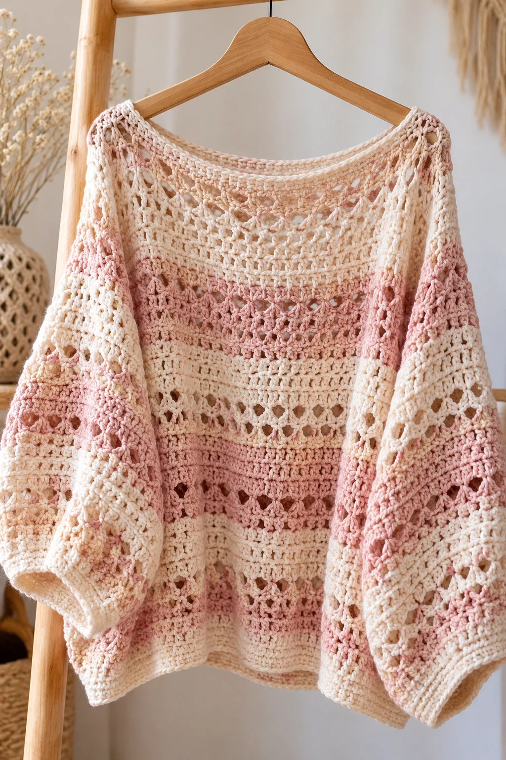 Dreamy Crochet Slouchy Boatneck Top — crochet slouchy top style outfit