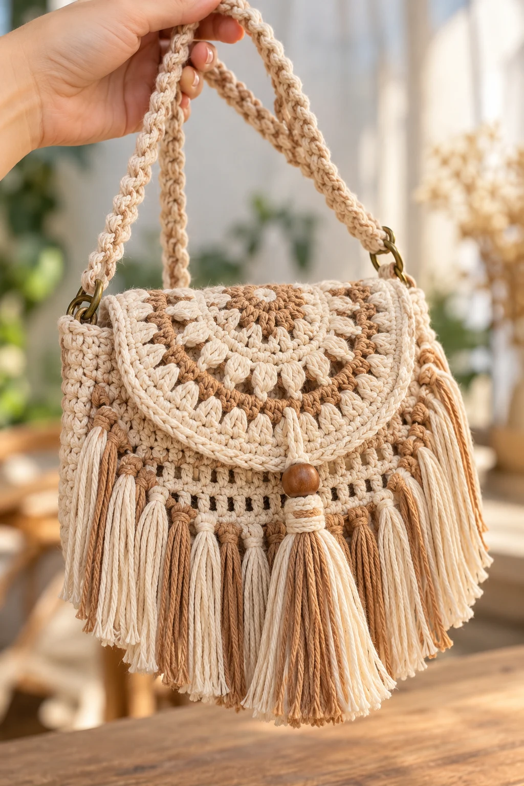 Boho Fringe Crochet Mini Bag — crochet small bag pattern free