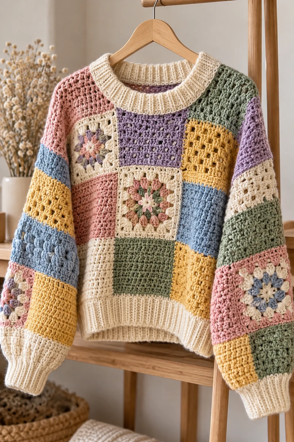 The Modern Patchwork Sweater — crochet sweater design ideas style outfit