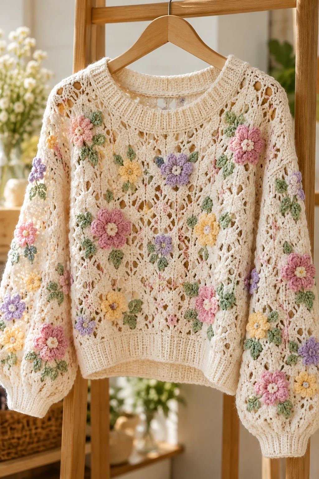 The Delicate Openwork Spring Sweater — crochet sweater design ideas style outfit