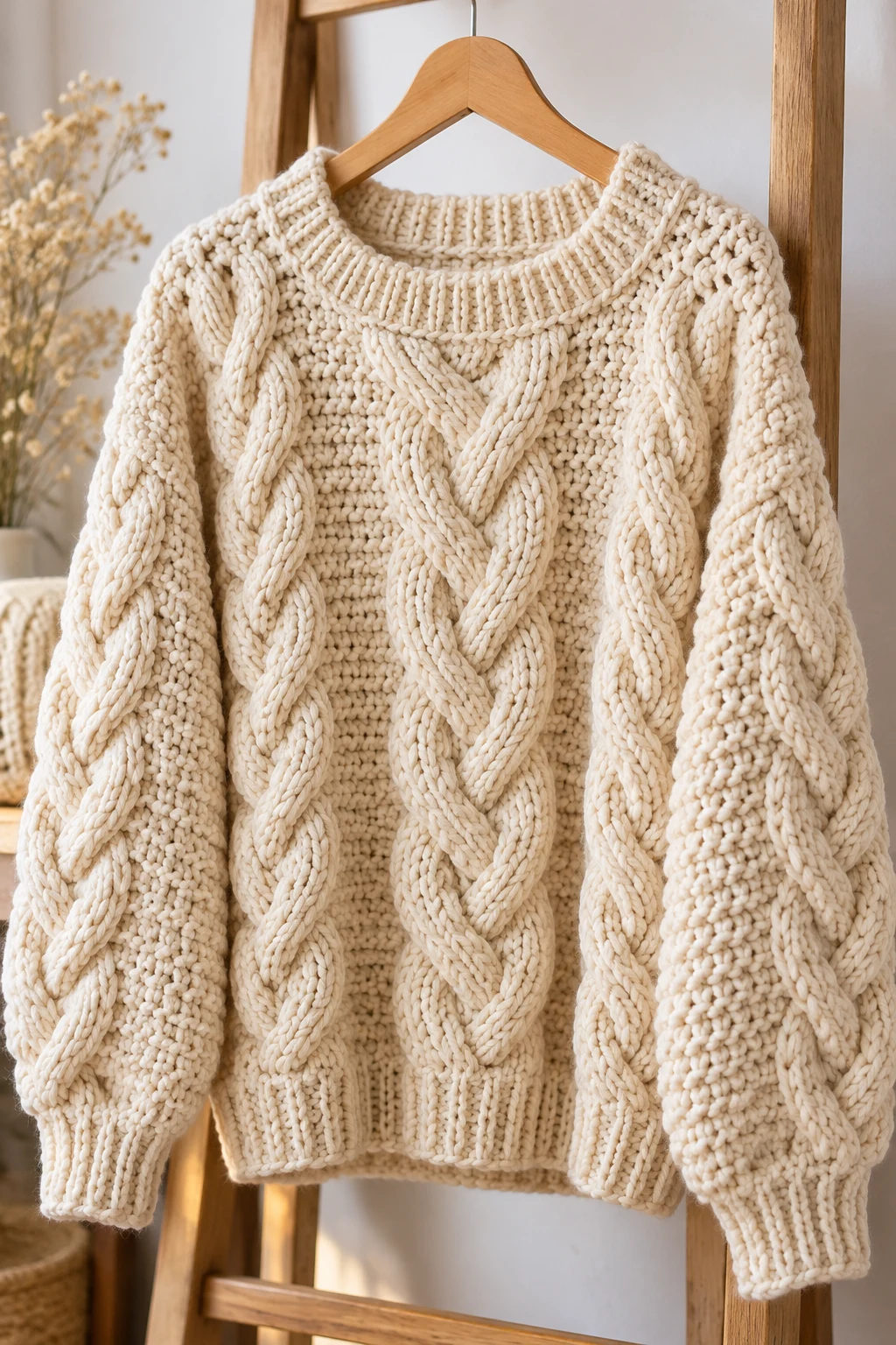 The Chunky Cable-Look Sweater — crochet sweater design ideas style outfit
