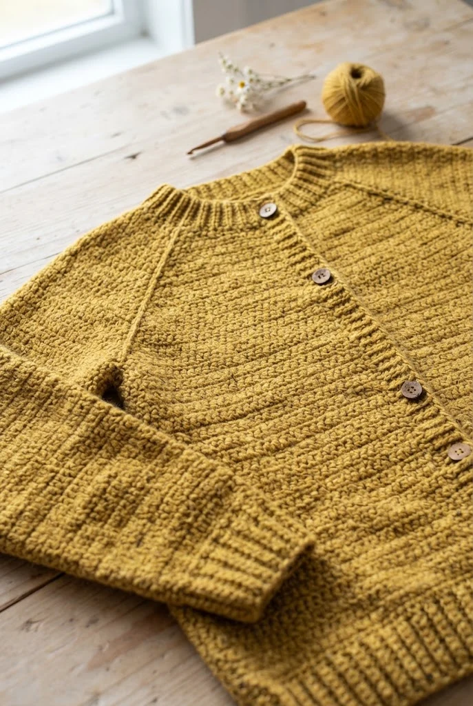 Seamless Top-Down Raglan Cardigan — Crochet Sweater Designs style outfit
