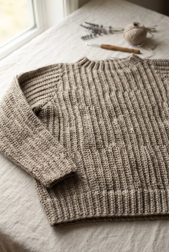 Ribbed Fisherman's Pullover — Crochet Sweater Designs style outfit
