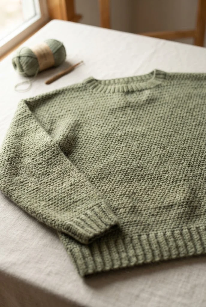 The Dusty Miller Drop-Shoulder Pullover — crochet sweater inspiration style outfit