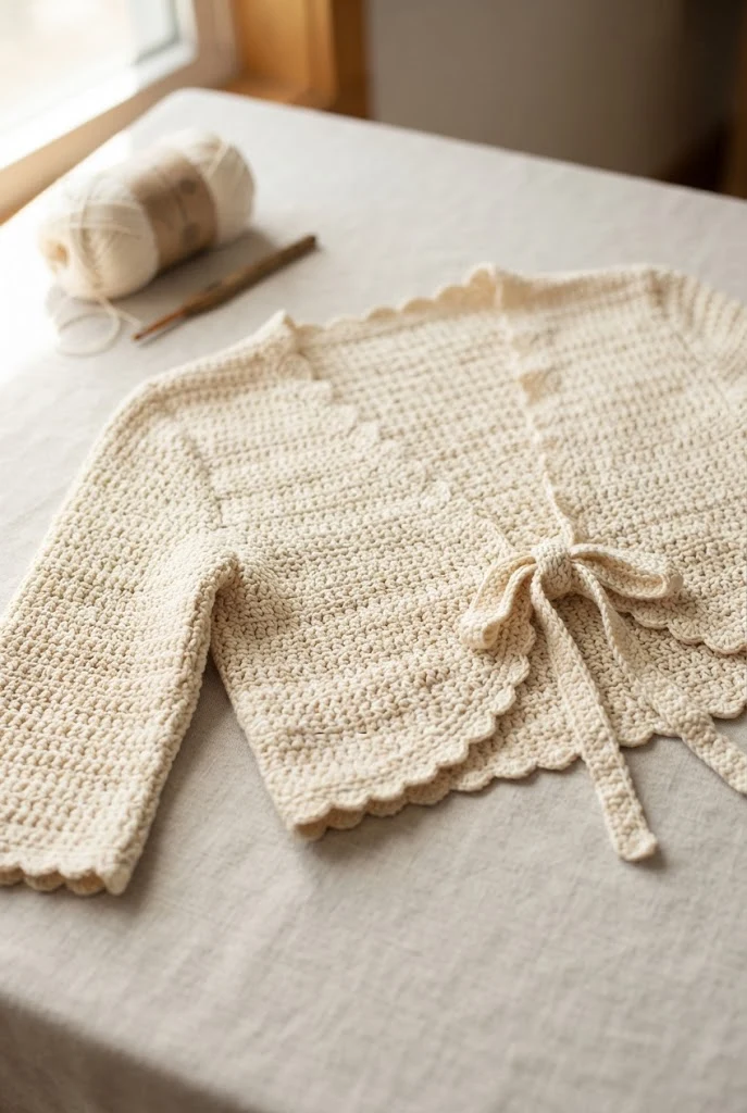 The Crocette Tie-Front Bolero — crochet sweater inspiration style outfit