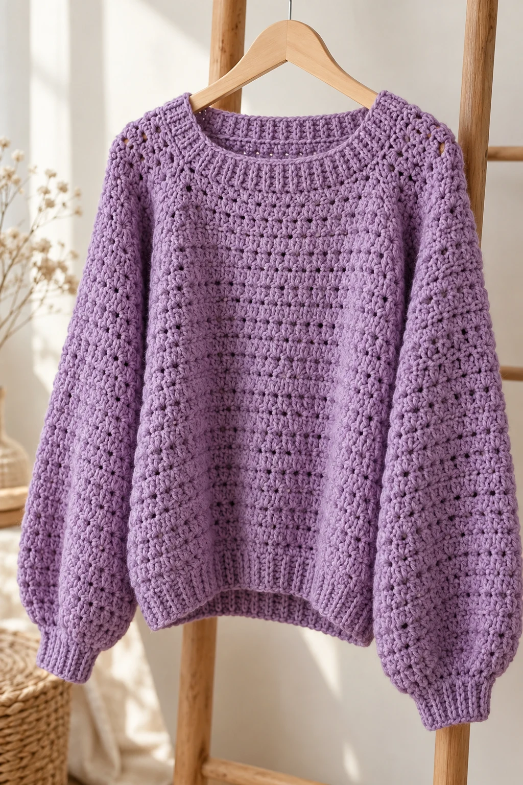 crochet sweater one color — Outfit 12 — crochet sweater one color style outfit