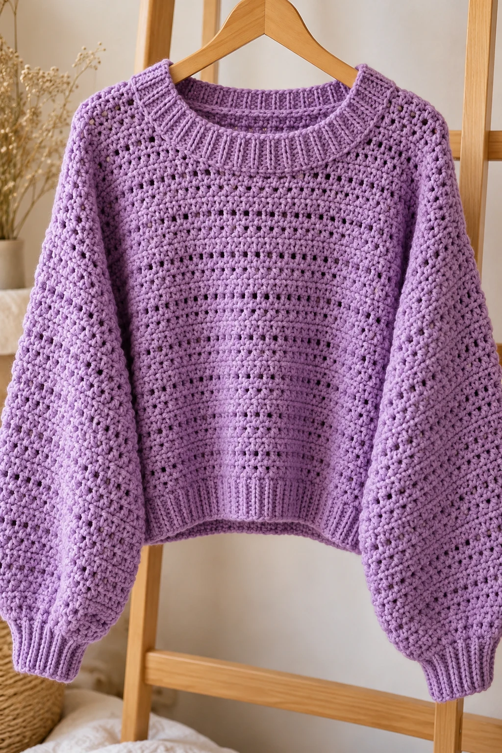 crochet sweater one color — Outfit 15 — crochet sweater one color style outfit