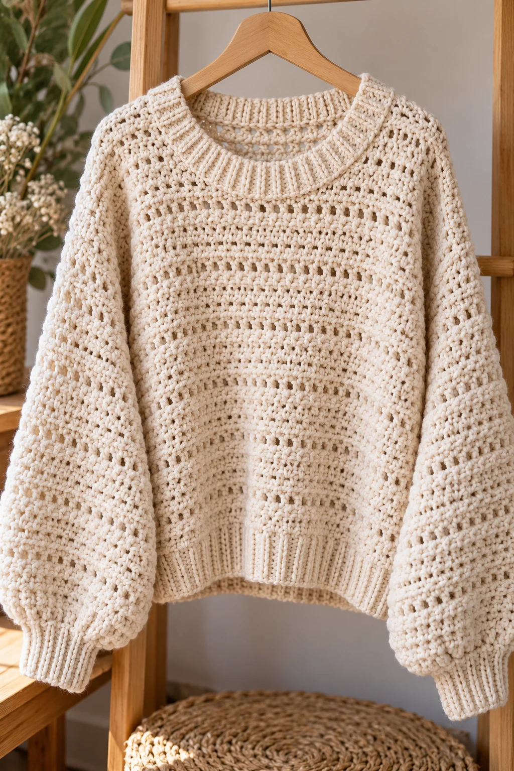 Il envoie un message par pin, un par un — crochet sweater one color style outfit
