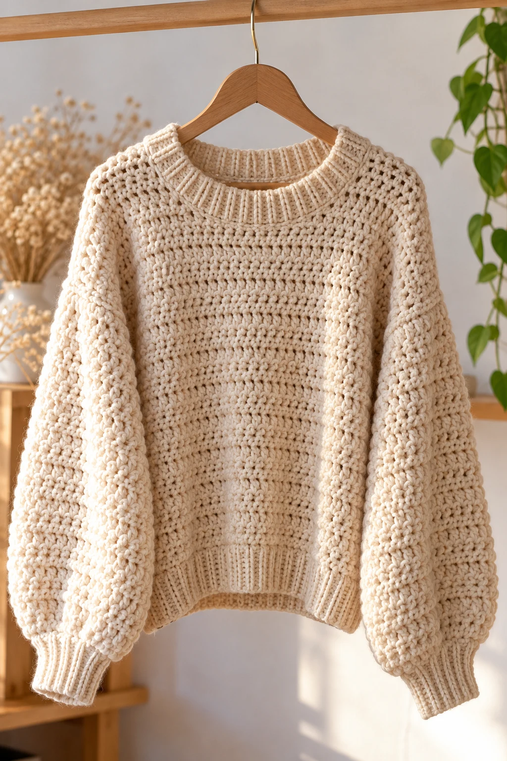 Chaque pin apparaît en direct dans la liste — crochet sweater one color style outfit