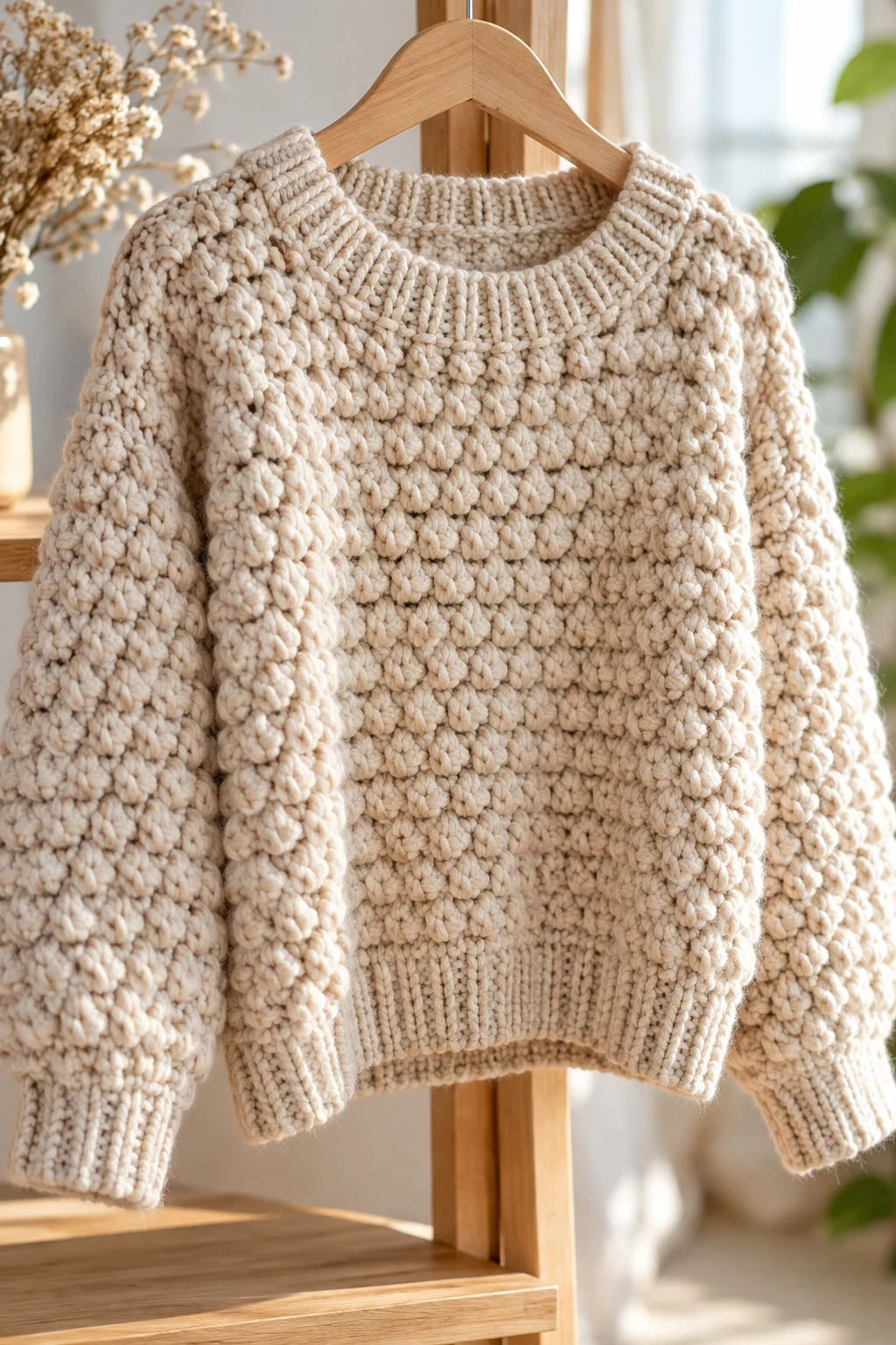 The Chunky Textured Sweater — crochet sweater simple style outfit