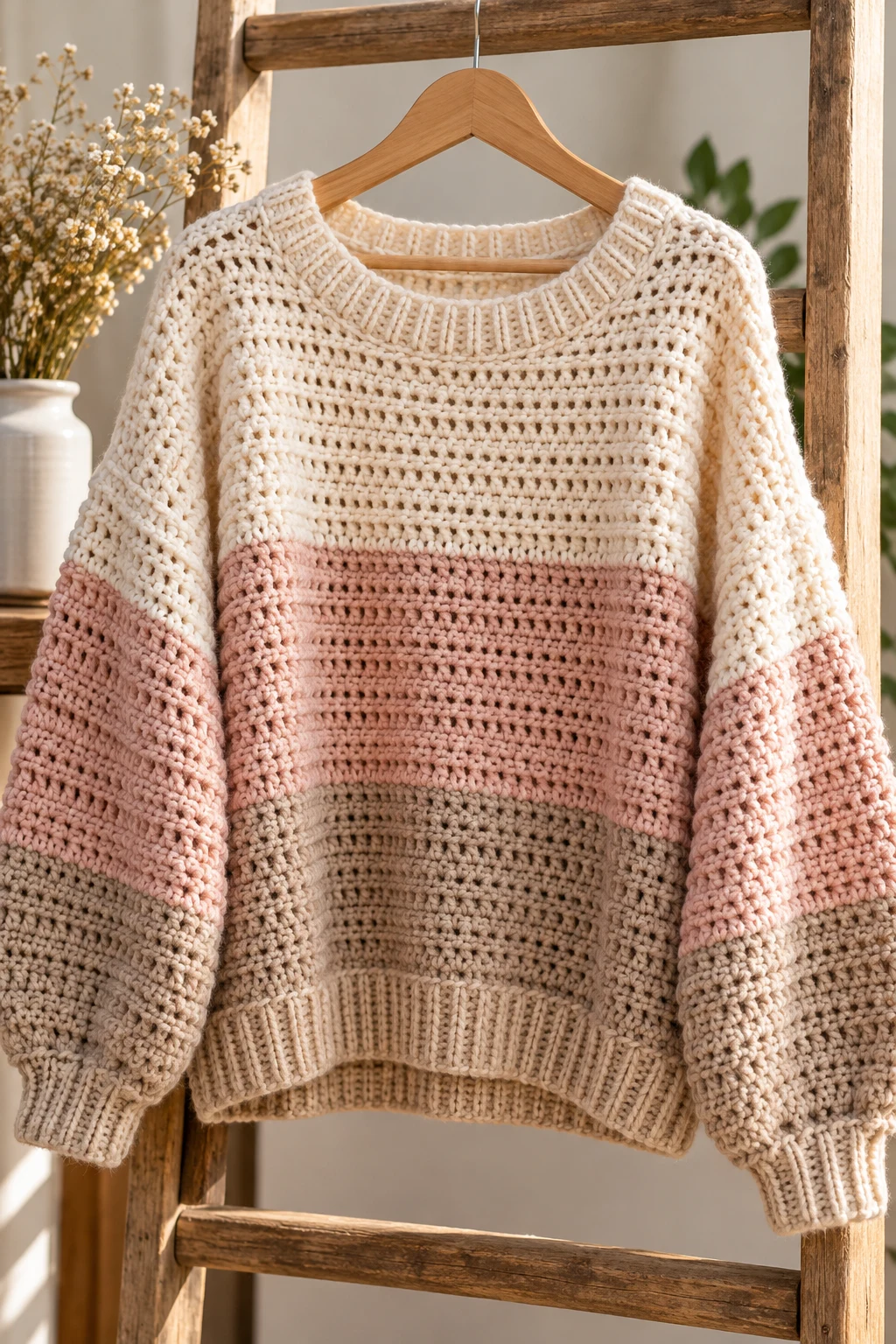 The Relaxed Drop-Shoulder Sweater — crochet sweater simple style outfit