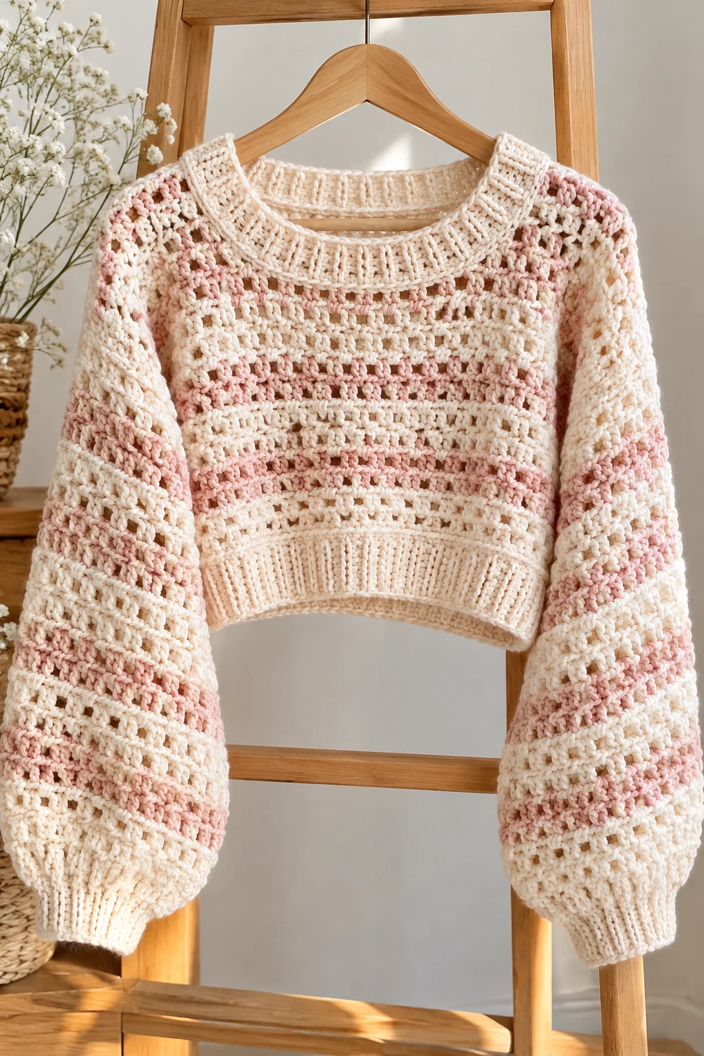 The Cropped Everyday Crochet Sweater — crochet sweater simple style outfit